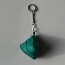 Porte-clefs en zip vert gazon