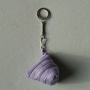 Porte-clefs en zip lilas